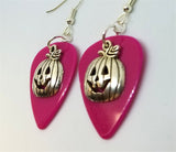 CLEARANCE Jack O' Lantern Charm Guitar Pick Earrings - Pick Your Color