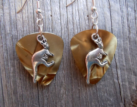 CLEARANCE Kangaroo Charm Guitar Pick Earrings - Pick Your Color