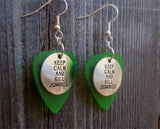 CLEARANCE Keep Calm and Kill Zombies Charm Guitar Pick Earrings - Pick Your Color