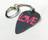 Love Guitar Pick Keychain