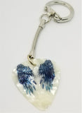 Blue Wings Guitar Pick Keychain