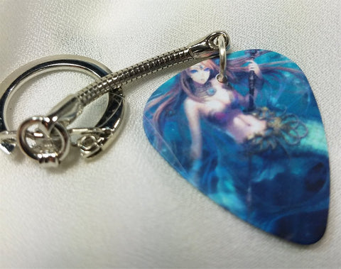 Anime Mermaid Guitar Pick Key Chain