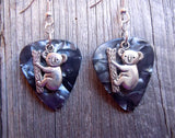 Koala Bear Guitar Pick Earrings - Pick Your Color