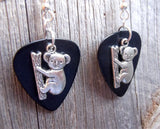 Koala Bear Guitar Pick Earrings - Pick Your Color