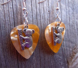 Koala Bear Guitar Pick Earrings - Pick Your Color