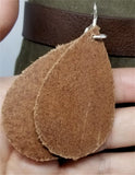 Colorful and Glossy Snakeskin Teardrop Shaped Leather Earrings