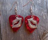 CLEARANCE Lip Charm Guitar Pick Earrings - Pick Your Color