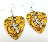 CLEARANCE Lizard Charm Guitar Pick Earrings - Pick Your Color
