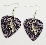 CLEARANCE Lizard Charm Guitar Pick Earrings - Pick Your Color