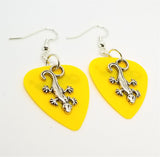 CLEARANCE Lizard Charm Guitar Pick Earrings - Pick Your Color