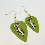 CLEARANCE Lizard Charm Guitar Pick Earrings - Pick Your Color