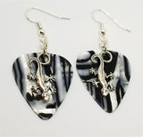 CLEARANCE Lizard Charm Guitar Pick Earrings - Pick Your Color