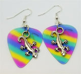 CLEARANCE Lizard Charm Guitar Pick Earrings - Pick Your Color