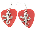 CLEARANCE Lizard Charm Guitar Pick Earrings - Pick Your Color