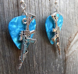 CLEARANCE Machine Gun Charm Guitar Pick Earrings - Pick Your Color