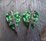 CLEARANCE Machine Gun Charm Guitar Pick Earrings - Pick Your Color