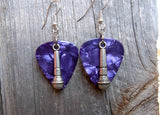 CLEARANCE Microphone Charm Guitar Pick Earrings - Pick Your Color