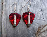 CLEARANCE Microphone Charm Guitar Pick Earrings - Pick Your Color