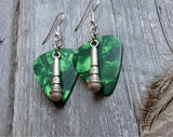 CLEARANCE Microphone Charm Guitar Pick Earrings - Pick Your Color