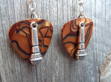 CLEARANCE Microphone Charm Guitar Pick Earrings - Pick Your Color