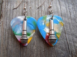 CLEARANCE Microphone Charm Guitar Pick Earrings - Pick Your Color