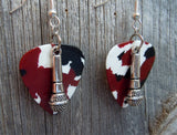 CLEARANCE Microphone Charm Guitar Pick Earrings - Pick Your Color