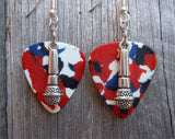 CLEARANCE Microphone Charm Guitar Pick Earrings - Pick Your Color
