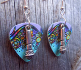 CLEARANCE Microphone Charm Guitar Pick Earrings - Pick Your Color