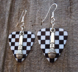 CLEARANCE Microphone Charm Guitar Pick Earrings - Pick Your Color