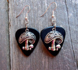 CLEARANCE Mushrooms Charm Guitar Pick Earrings - Pick Your Color