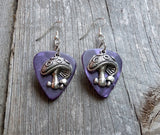 CLEARANCE Mushrooms Charm Guitar Pick Earrings - Pick Your Color