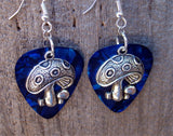 CLEARANCE Mushrooms Charm Guitar Pick Earrings - Pick Your Color