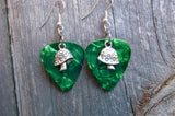 Small Mushrooms Charm Guitar Pick Earrings - Pick Your Color