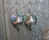 CLEARANCE Tall Mushroom Charm Guitar Pick Earrings - Pick Your Color