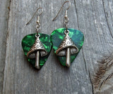 CLEARANCE Tall Mushroom Charm Guitar Pick Earrings - Pick Your Color