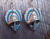 CLEARANCE Tall Mushroom Charm Guitar Pick Earrings - Pick Your Color