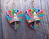 CLEARANCE Tall Mushroom Charm Guitar Pick Earrings - Pick Your Color