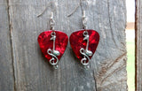 Note and Clef Guitar Pick Earrings - Pick Your Color