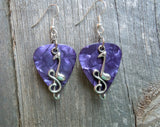 Note and Clef Guitar Pick Earrings - Pick Your Color