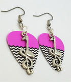 Note and Clef Guitar Pick Earrings - Pick Your Color