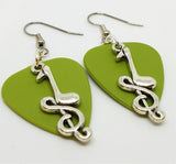 Note and Clef Guitar Pick Earrings - Pick Your Color