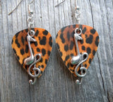 Note and Clef Guitar Pick Earrings - Pick Your Color