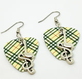 Note and Clef Guitar Pick Earrings - Pick Your Color