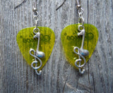 Note and Clef Guitar Pick Earrings - Pick Your Color