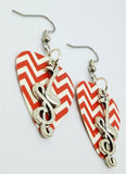 Note and Clef Guitar Pick Earrings - Pick Your Color