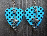 Note and Clef Guitar Pick Earrings - Pick Your Color