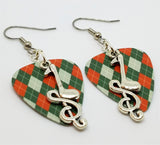 Note and Clef Guitar Pick Earrings - Pick Your Color