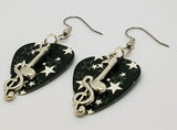 Note and Clef Guitar Pick Earrings - Pick Your Color