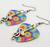 Note and Clef Guitar Pick Earrings - Pick Your Color