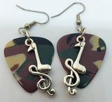 Note and Clef Guitar Pick Earrings - Pick Your Color